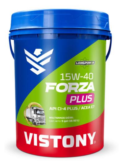Envase de aceite VISTONY VISTONY BALDE FORZA PLUS 15W40 - BALDE 18.92LT grado 15W40 - Lubricentro Piloto